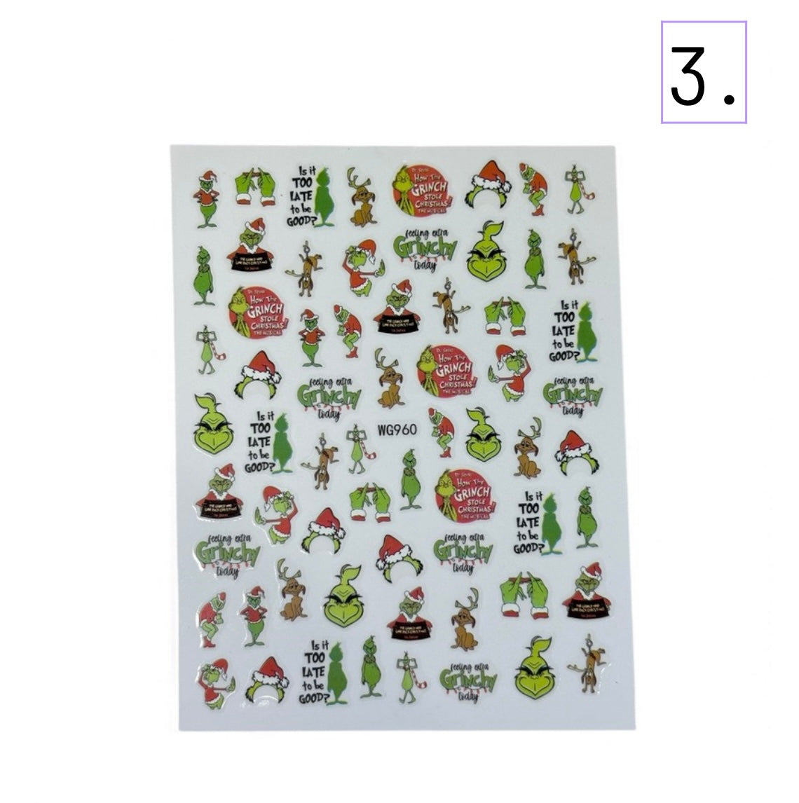 Grinch Christmas Stickers