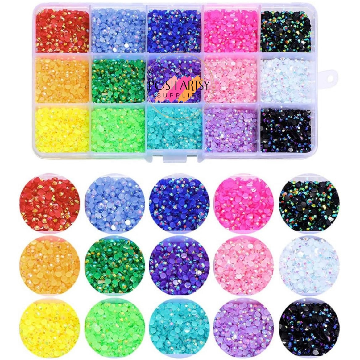 Rainbow Rhinestone Box