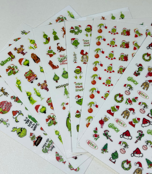 Grinch Christmas Stickers