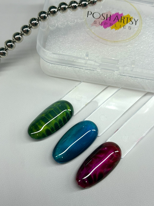 20pcs Small Round Bead Cat Eye Magnet
