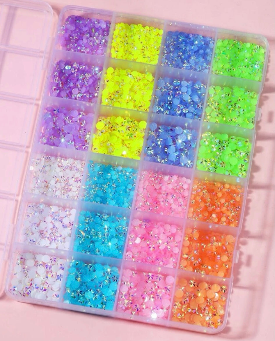 Neon Rhinestone Box