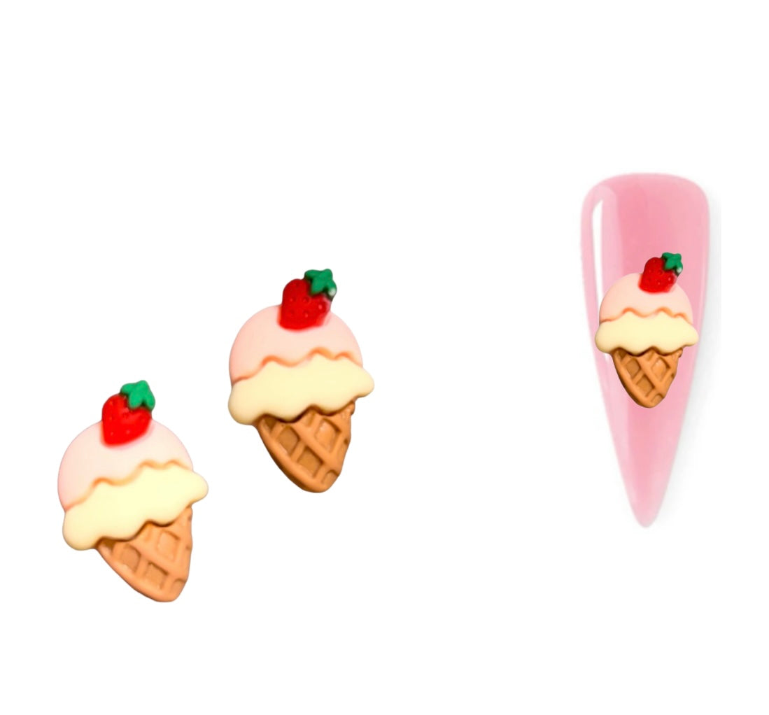 3D Strawberry Blast Ice Cream Cone