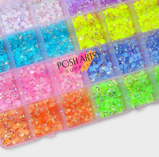 Neon Rhinestone Box