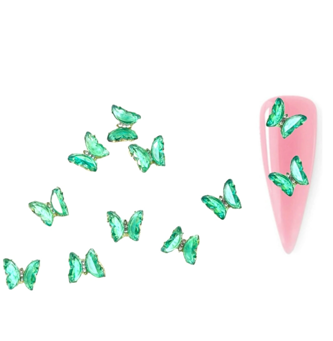 3D Emerald Butterflies