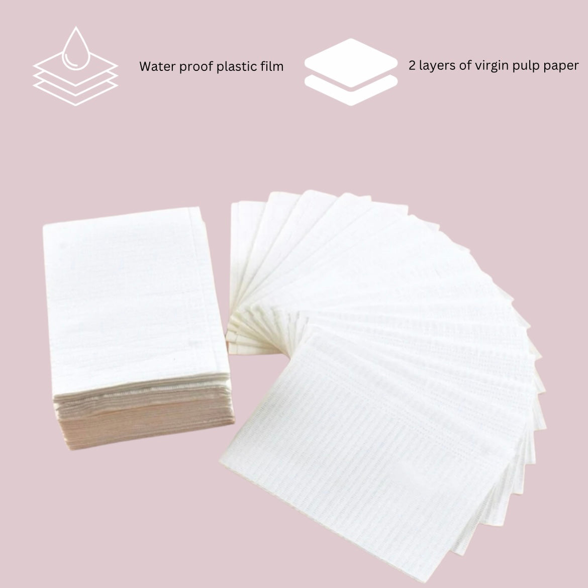 White Disposable Nail Table Mat