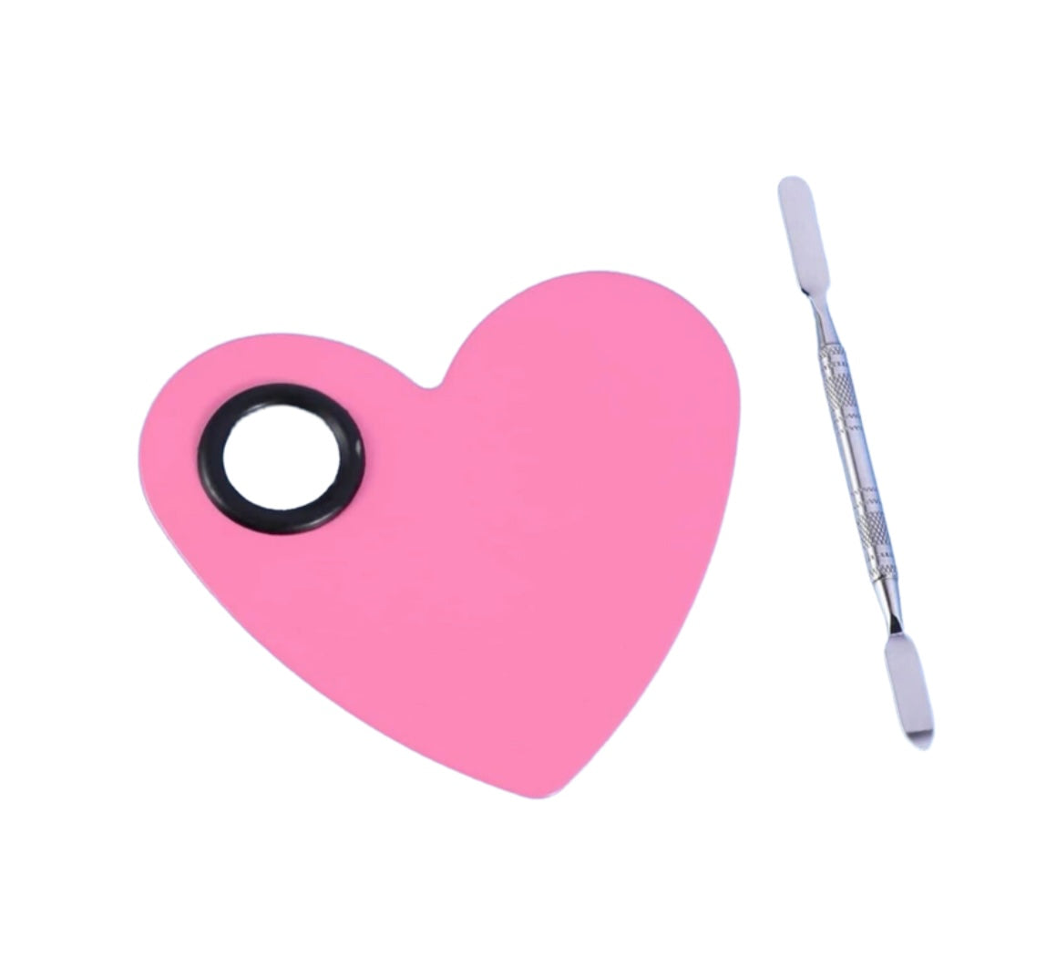 Pink Heart Nail Art Palette