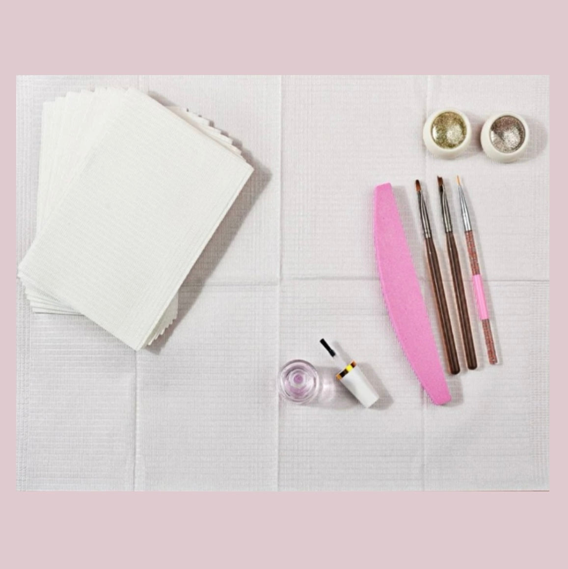 White Disposable Nail Table Mat