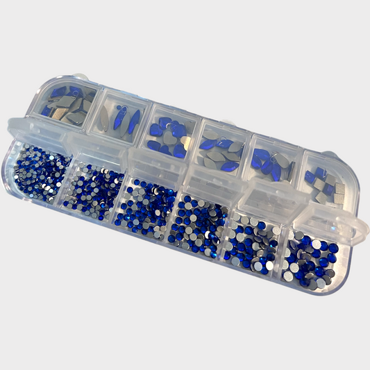 Blue Rhinestone Box